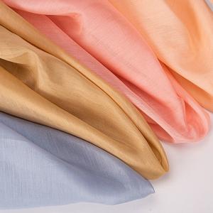 China Charmeuse Shimmer Tulle Chiffon Cotton Silk Blend Fabric Plain wholesale