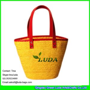 China LUDA wholesale designer handbags lady wheat tote straw bags wholesale
