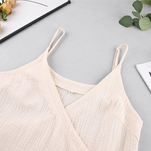 OEM maufactory Summer Suspender Nighttime Wrapped Sexy Double Layer Gauze Pajamas Ladies' Home Service