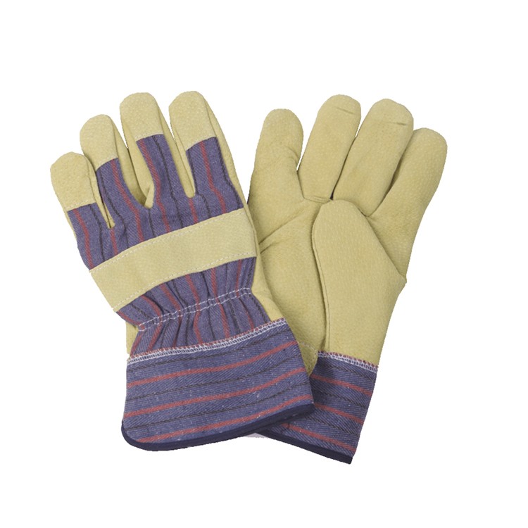 10.5" PASA-BOA Durable Pig Split Leather Safety Gloves with Warm Lining A-grade