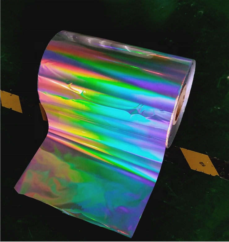 Seamless Rainbow Holographic PET Lamination Film For 15 Micron Wet Lamination Process