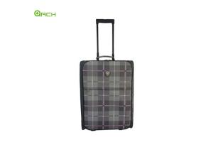 China Skate Wheels Foldable Check Material soft sided suitcase wholesale
