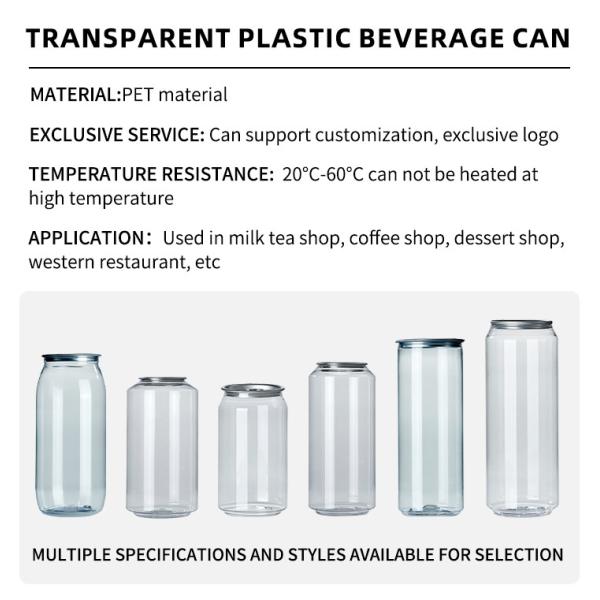 650ml 700ml PET Plastic Beverage Bottles For Milk Tea Soda Cold Coffee