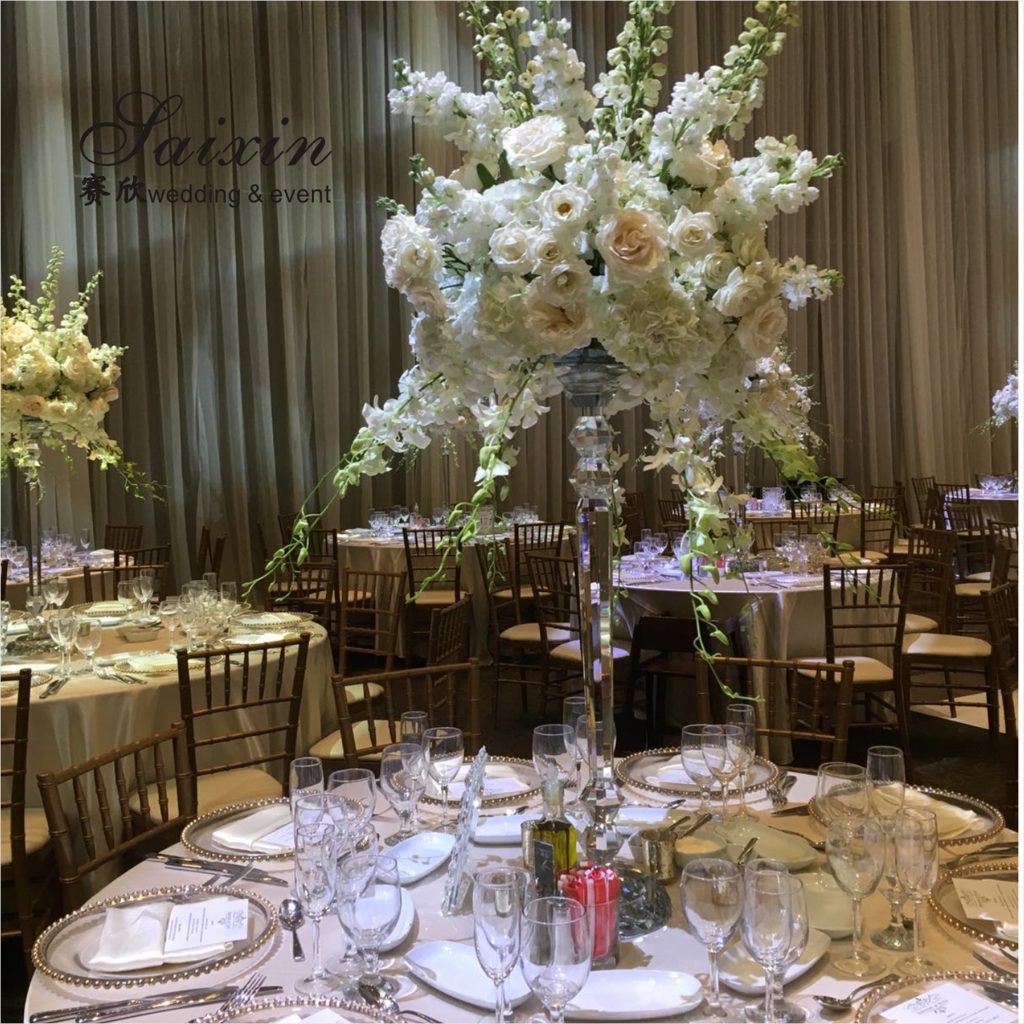 ZT-115 High quality Crystal flower stand Centerpieces for Wedding Table