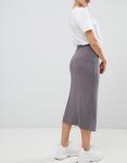 OEM wholesale factory price girls rib popper midi skirt