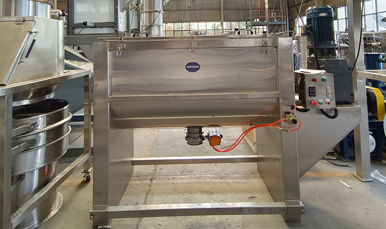 200-5000L Stainless Steel Ribbon Blender Machine Customized Dimension