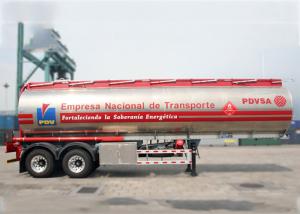 China 36000L Double Axle Aluminum Tanker Trailer For Carry Liquefied Loads wholesale