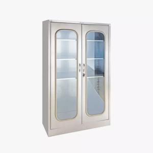 China Multi Layer Glass Window SS201 Medical Storage Cupboards wholesale