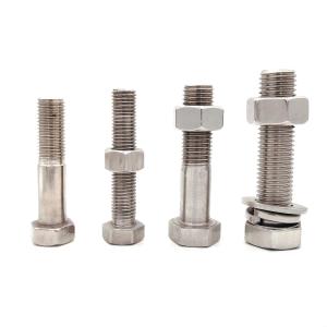 China Stock factory price A2 A4 stainless steel / titanium bin hex bolt nut wholesale