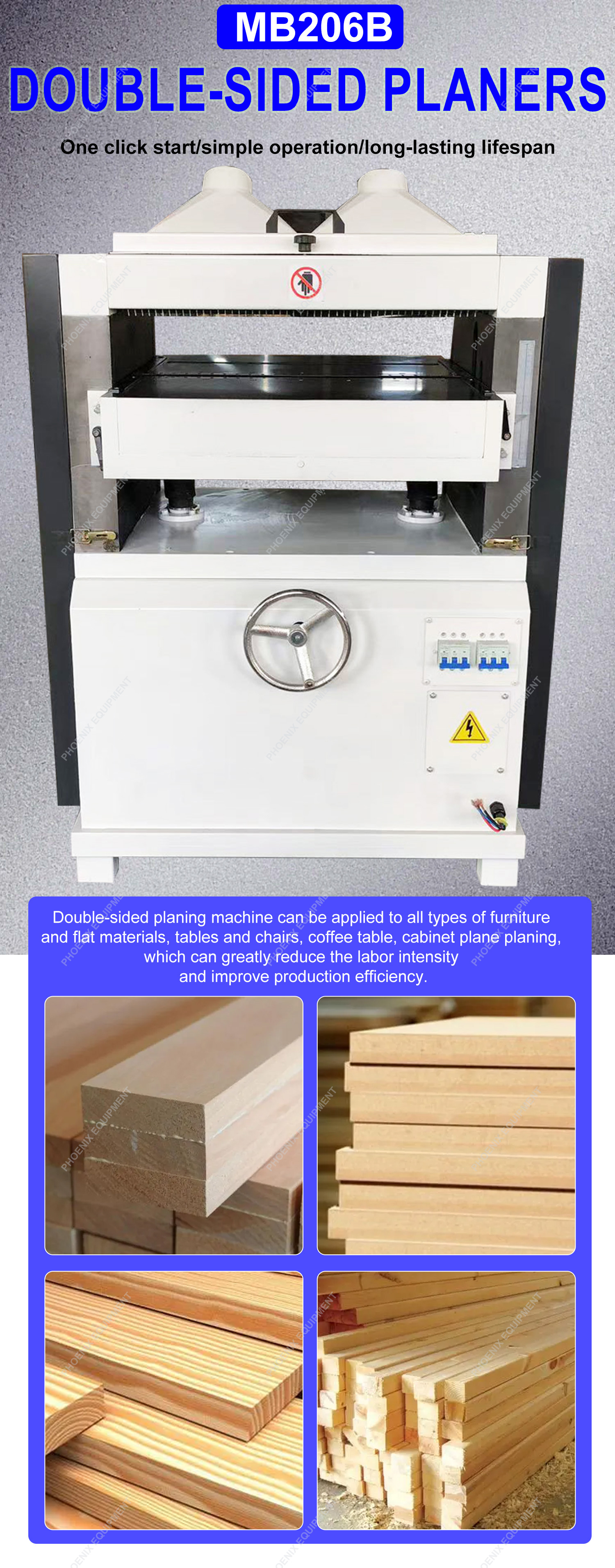 600MM Max.working width Automatic Double Side Planer Moulder for Heavy Duty Machinery