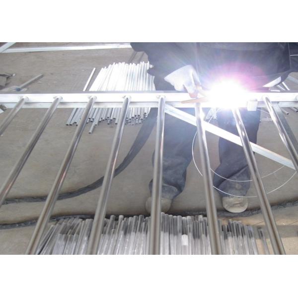 Protection Wrought Steel Fencing , Residential Steel Tubular Fence