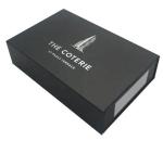 Paperboard Foldable Cardboard Gift Boxes Matt Lamination Black Magnetic Pantone