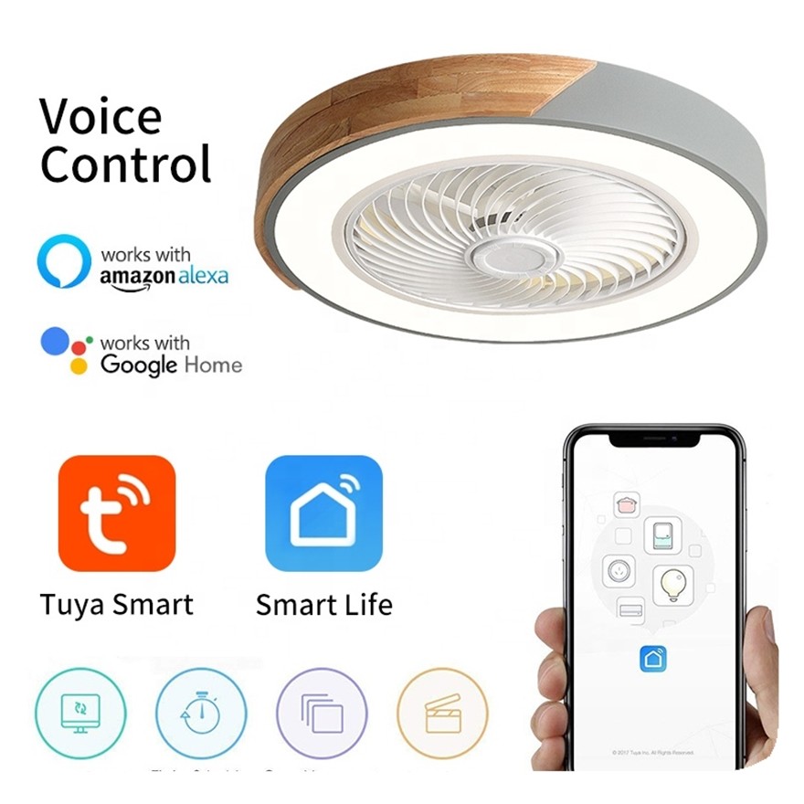 2025 New Lighting Japanese Standard Cross-Border Fan Light LED Ceiling Fan Integrated Bedroom Dining Room ABS Lamp