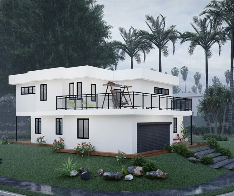 Luxurious Prefabricated Light Steel Frame Prefab Metal House Kits Prefab Home Kits