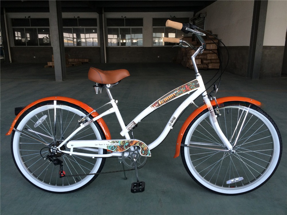 Coaster Brake 26 inch Single Speed Hybrid Unisex Beach Cruiser Bike with 26*2.35 Tires
