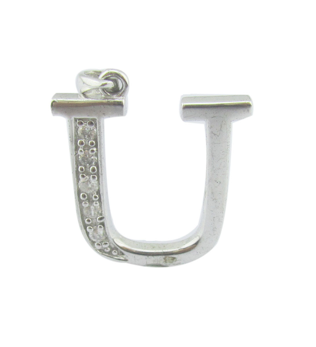 925 Silver CZ Pendant Stones 1.25mm/1.5mm And Alphabet Pendant For Pendant Silver Jewelry Pendant Logo Make
