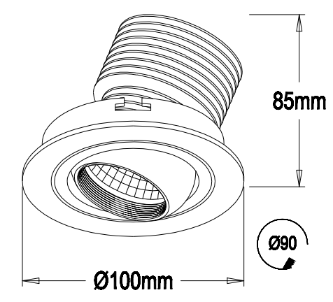 10W ultra slim 780 lumens of Led COB downlight UL&TUV certificate 6063 Aluminum material