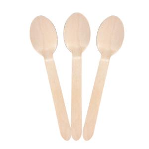 China Odorless 6.3 Inch Eco Friendly Wooden Spoons , Multiscene Disposable Wooden Cutlery wholesale