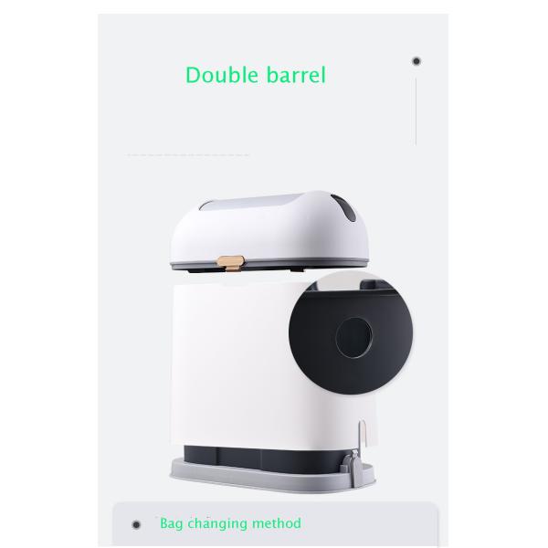 House Hold Aromatherapy Sensor Slim Plastic Recycled Trash Can with Lid