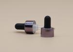 Elegant Purple Closure Glass Oil Dropper Plastic Insert Not Easily Broken