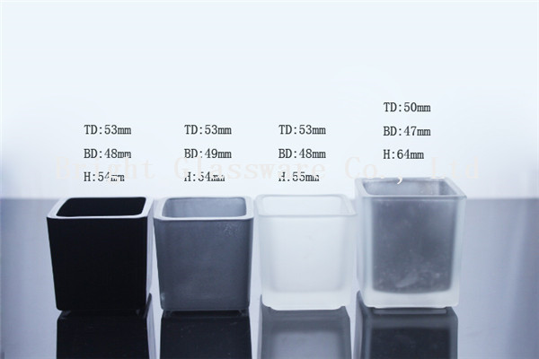 Quality custom square glass candle holder for sale
