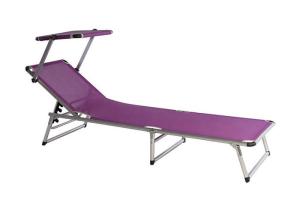 China Customized Beach Foldable Sun Lounger With Aluminum Tube Material wholesale