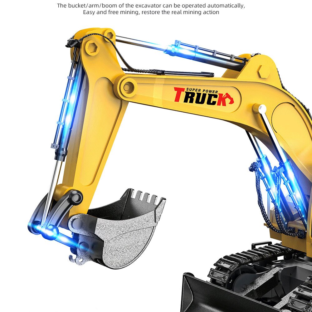 Remote Distance 10-100 Feet 13 Channel RC Construction Vehicles for Kids 3-10 Years Old