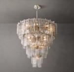 Brass Glass Antique Bronze Finish Vintage Farmhouse Chandelier 110-220V