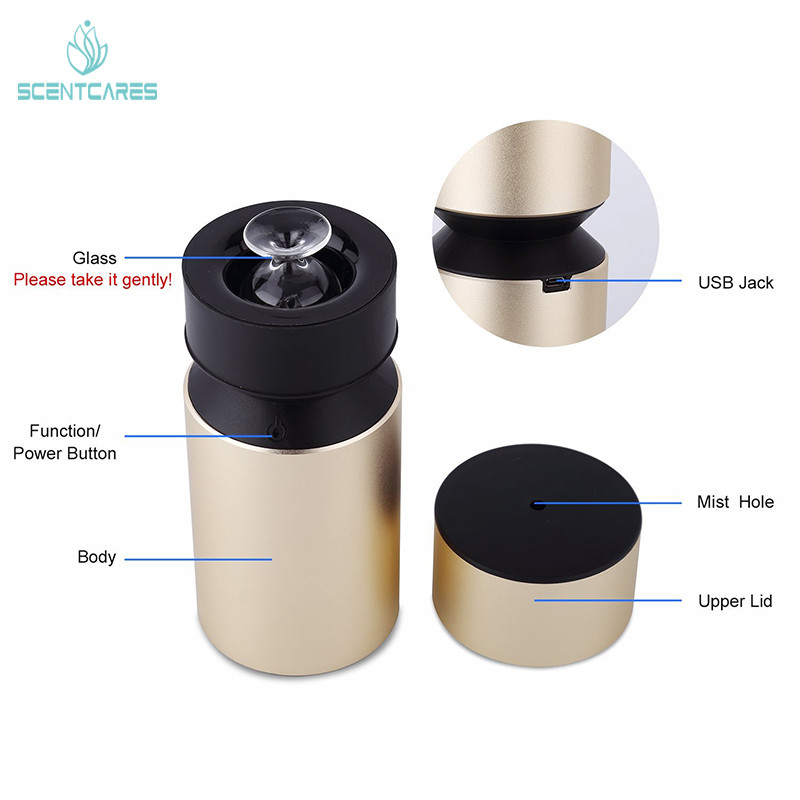 2ml Waterless Car Essential Oil Diffuser With CE Certification