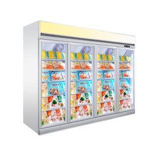 China Upright Refrigeration Glass Door Commercial Refrigerator And Freezer wholesale