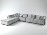 Customized Nordic fabric sofa small family modern simple living room three