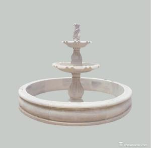 China 3 tier outdoor garden marble water fountain stone pool wholesale