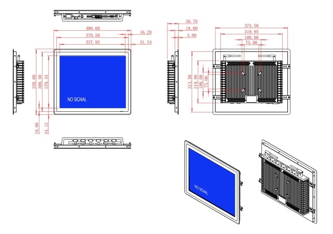 17-Inch Durable Touch Display for Industrial Automation and Logistics Operations