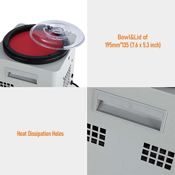 TOKTOS 110V/220V Magnetic Tumbler Jewelry Polisher 2800RPM 370W