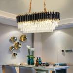 Mirror Titanium Crystal Modern Pendant Light Stainless Steel Residential