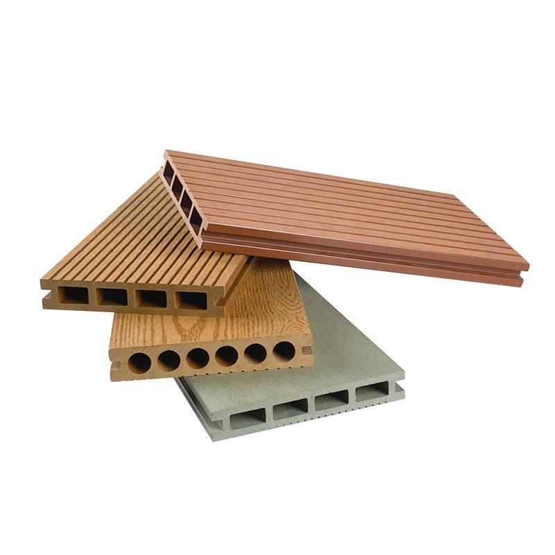152x23mm WPC Decking Boards Exterior Flooring Panel For Building Materials Hollow Round Hole Floor Plank