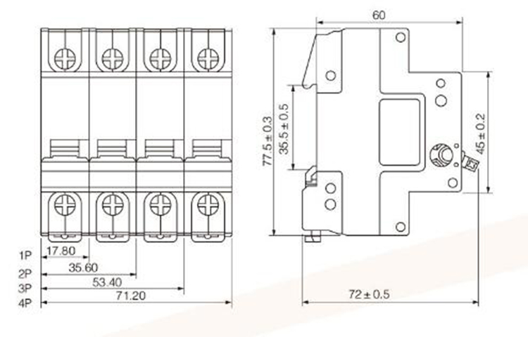 Suntree SCB8T-80 16Amp AC 10ka 2Pole 16Amp Circuit Breaker