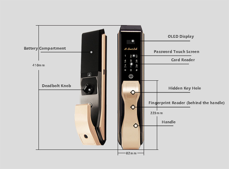 Absolutely Amazing Automatic Operation Fingerprint Password Digital Electric Door Lock