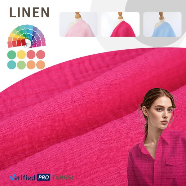 High Quality Breathable Anti-bacterial Double Gauze Crinkle Muslin Crushed