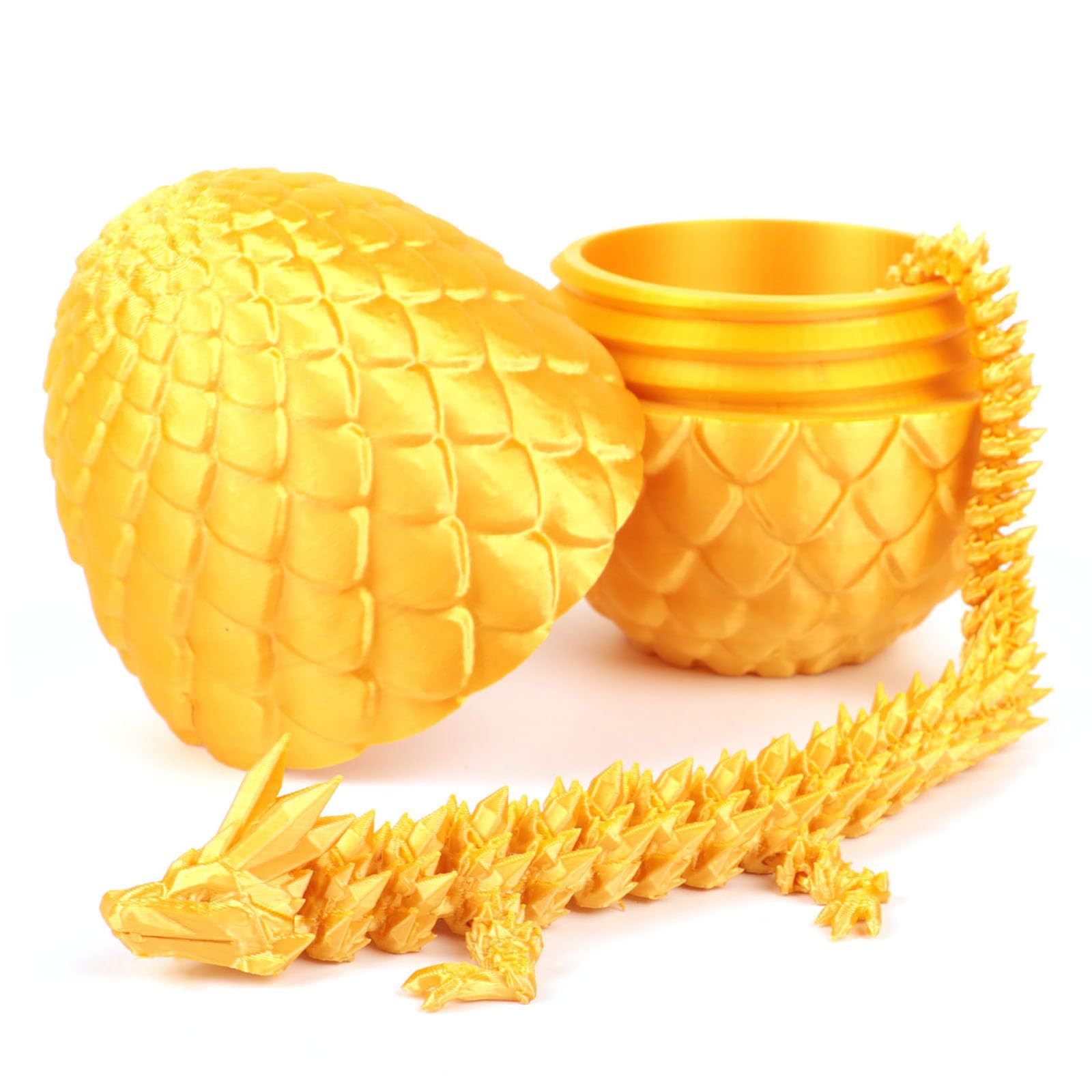 Articulated Crystal in Egg Executive Fidget Desk Toy 3D Printed Dragon Eggs for Unisex Age Range 5-7 Years