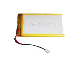 China Environmental 2000mAh Cell 45g 3.7V Li Polymer Battery 505063 wholesale