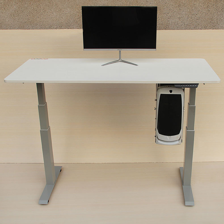 Height Adjustable Modern Boss Study Dual Motor Electric Standing Desk with Metal Column