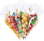 Transparent Cone Shaped Plastic Sweet Bags , Custom Party Candy Bags