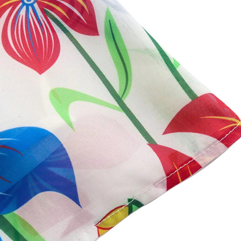 Customized Cute Sleeveless Tops Flower Printing Condole Belt
