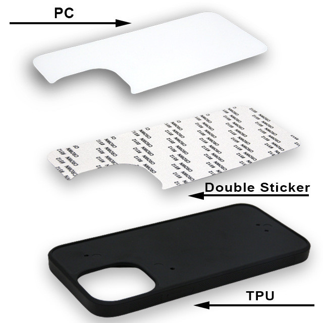 Sublimation Mobile Covers 2D TPU PC Cell Phone Cases For IPhone 15 14 16 Pro