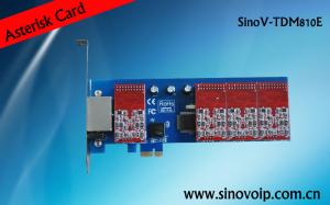 China SinoV-TDM810E 8 fxs/fxo pci-e asterisk card wholesale
