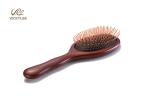 Red Wooden Handle 9.36 Inch Soft Paddle Brush For Hair