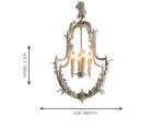 White rustic wrought iron chandelier (WH-CI-48)