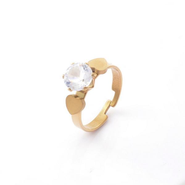 Personalized Fashion Women's Love Symmetrical Zircon Women's Stainless Steel