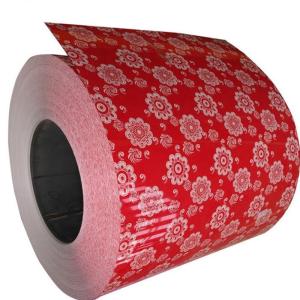 China Flat Color Coated Galvanized Steel Coil 1000mm - 12000mm Prepainted Color Coated Steel Coil wholesale